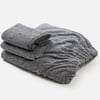QE Home 3-Piece Charcoal Infused Spa Wrap Bundle, Grey