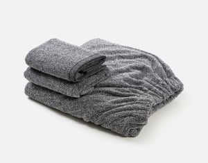 QE Home 3-Piece Charcoal Infused Spa Wrap Bundle, Grey