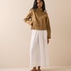 Camel Funnel Neck Trinity Bomber Jacket