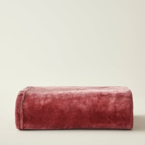 Shelly Wellsoft Plush Throw Blanket - Rose