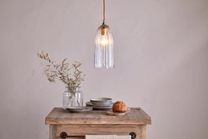 nkuku Lumina Recycled Glass Pendant | Lights | One Size | Clear