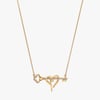 Clover Heart & Key Necklace - 0.10 CT