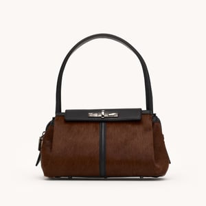 Hammitt Charlotte Calf Hair Gunmetal Med
