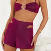 HELLO MOLLY Moonlight Glow Crop Top Berry