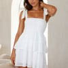 HELLO MOLLY Springtime Happiness Mini Dress White
