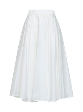 BLANCA VITA | White lyocell blend Geliux midi full skirt | Women | 46