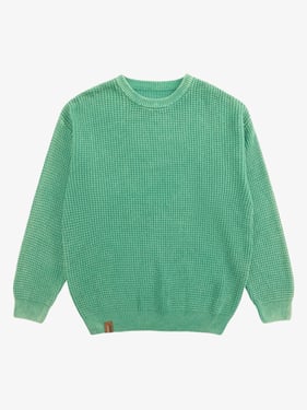 Retro Washed Old Label Sweater - Green / 2XL