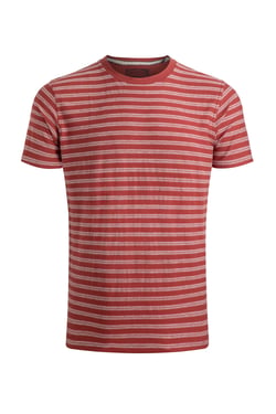 Weird Fish Steve Striped T-Shirt Paprika Size 5XL