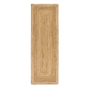 Jute Border Runner Natural White - 67x200cm