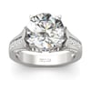 Jeulia Flower Round Cut Sterling Silver Ring