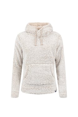 Weird Fish Yara Cosy Fleece Hoodie Beige Size 8