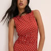 Red Polka Dot Jennifer Jersey Midi Dress
