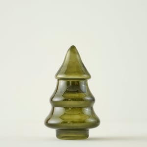 Pine Glass Tree Ornament - Green / 6"×9"
