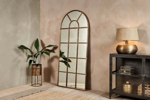 nkuku Imoma Iron Full Length Arch Mirror | Mirrors | One Size | Brass