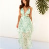 Fascinating Halter Maxi Dress Green