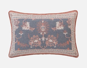 QE Home Mahara Pillow Sham, Floral, Blue, King