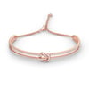 Jeulia Knot Design Sterling Silver Bangle Bracelet