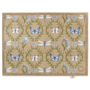 Wild Meadow Beige Green Doormat - 65x85cm