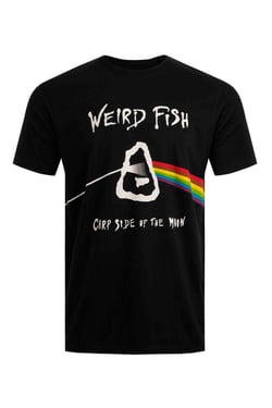 Weird Fish Carp Side Front Print Artist T-Shirt Black Size XL