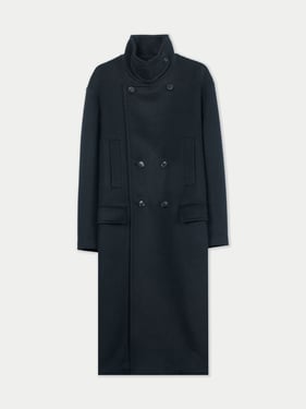 Unisex Cashmere Trench Coat - XL / Black / MC0073D-1481