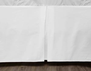 QE Home Cotton Twill Bedskirt in White, Queen