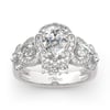 Jeulia Rococo Style Pear Cut Sterling Silver Ring