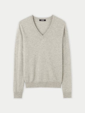 Essential Cashmere V-Neck Sweater - 2XL / dawn blue / WK02-828
