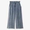 Tie Front Pants - Blue Acid Wash