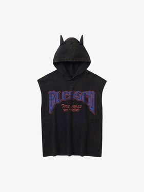Thesupermade Washed Hooded Cotton Undershirt - Black / XL