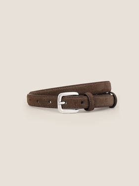 Luxury Suede Decorative Belt With Durable Alloy Buckle - Coffee / One Size