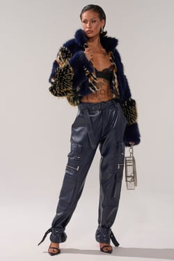 AKIRA Butter Luxe Pants In Navy | Size 1X