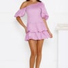Ladylike Etiquette Mini Dress Lilac