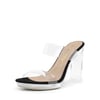 DREAM PAIRS Clear Strap Block Heel Sandals