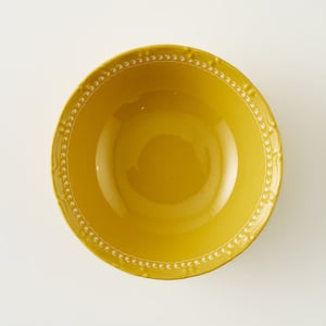 Indian Porcelain Salad Bowl - Mustard