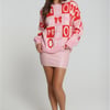 Holiday Spark Knit Sweater Pink