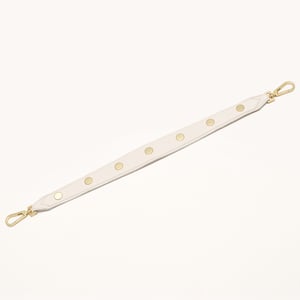 Hammitt Riveted Shoulder Strap Calla Lily White Brushed Gold