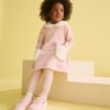 Baby Girls Gold Glitter Cable Knit Leggings