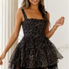 Saddle Star Mini Dress Black