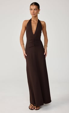 Araminta Maxi Dress (Chocolate) - US 8
