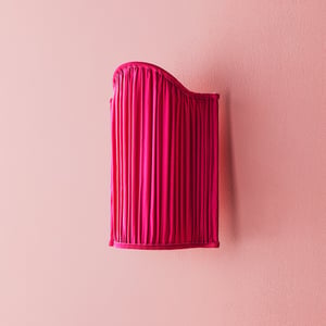 Rialto venetian style wall light in Fuchsia silk