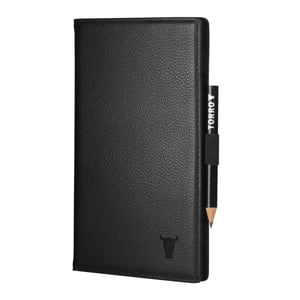 Leather Golf Scorecard Holder - Black