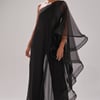 AKIRA Sando Mesh Jumpsuit | Black | Size Medium