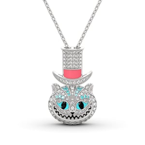 Jeulia "Appear and Disappear at Will" Cat Sterling Silver Necklace