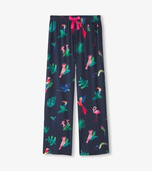 Women's Tropical Birds Polyknit Pajama Pants