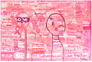 Pink For Love Original Painting by Kerri Rosenthal