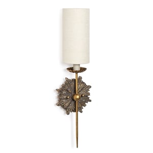 Louis Birch Wood Antique Gold Sconce Single
