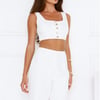 Basking In Style Crop Top Cream