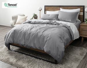QE Home Hemp Touch Duvet Cover, TENCEL™ Lyocell in Grey, King