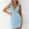 Moonlight Shimmer Mini Dress Blue