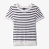 Simone Knit Tee - Navy and White Stripes